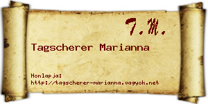 Tagscherer Marianna névjegykártya
