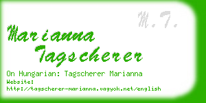 marianna tagscherer business card